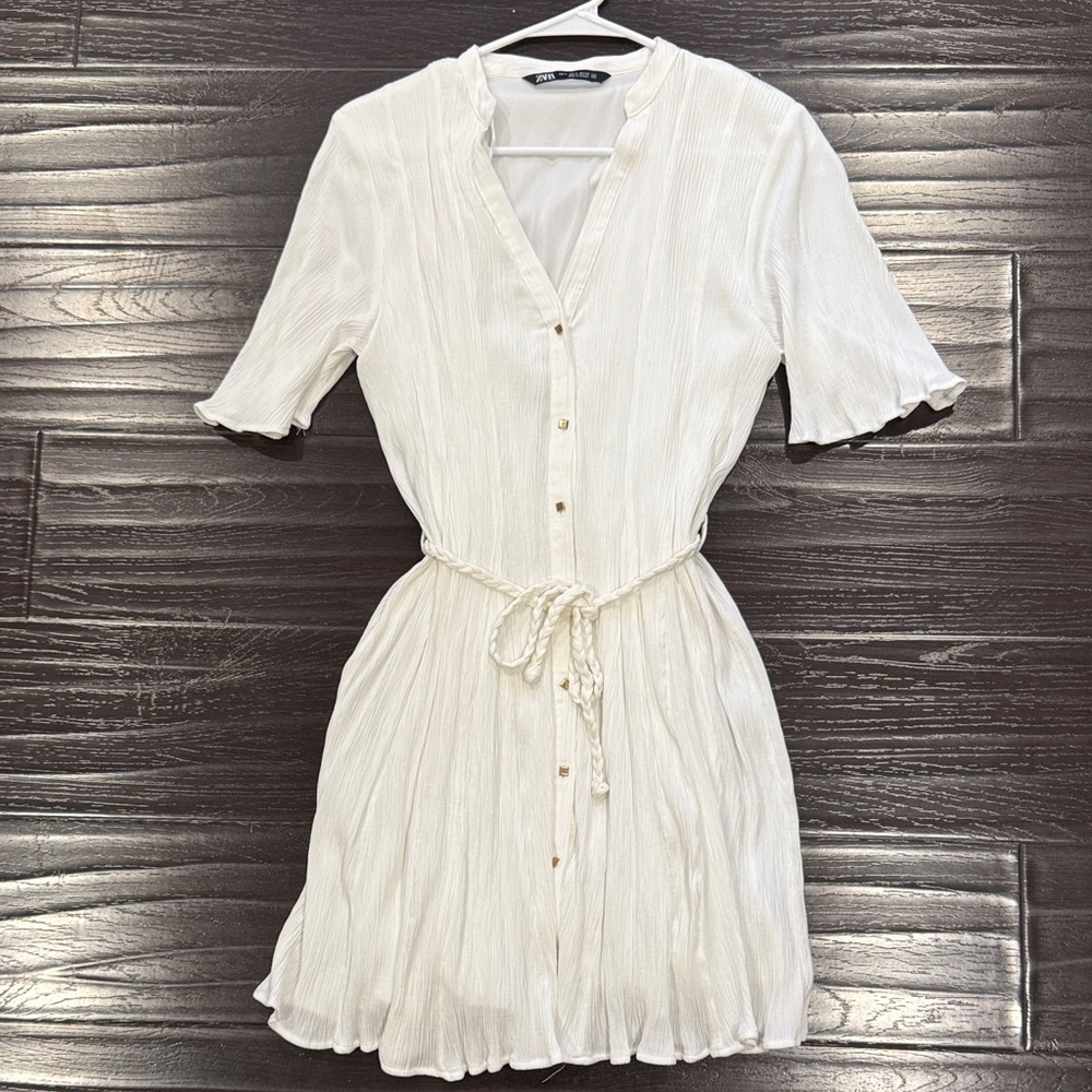 Zara Cream Collared Top